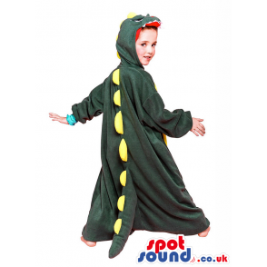 Funny Green And Yellow Dragon Adult Size Plush Costume - Custom