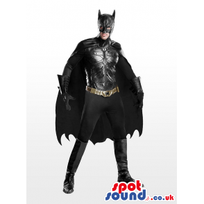 All Black Realistic Batman Character Adult Size Costume -