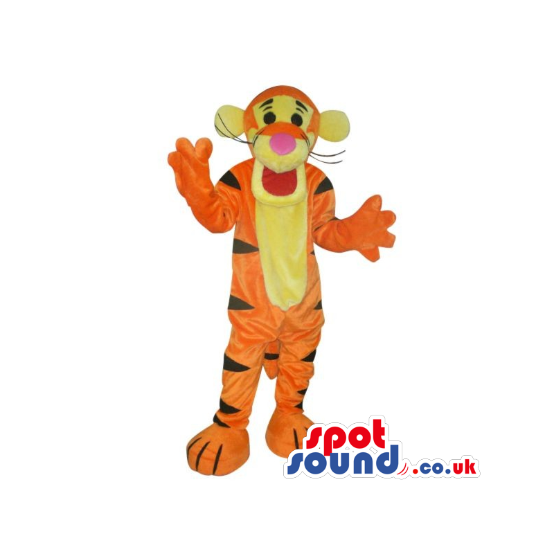 Tiger Winnie The Pooh Character Plush Mascot With Yellow Face -