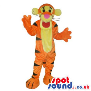 Tiger Winnie The Pooh Character Plush Mascot With Yellow Face -