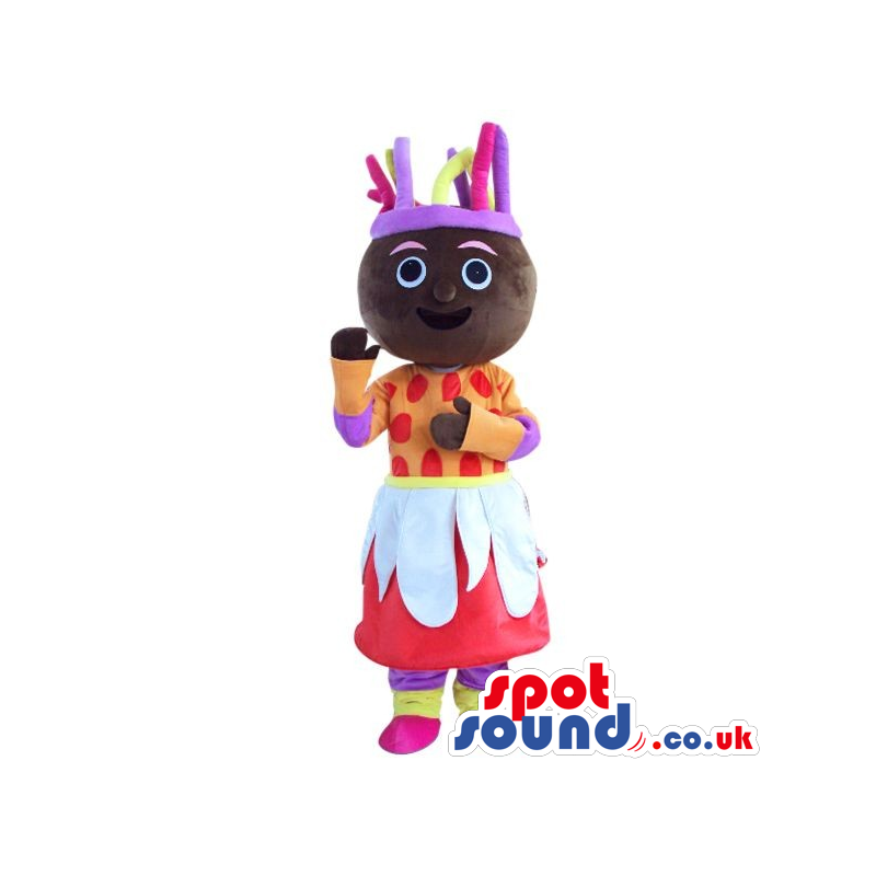 Dark Cosmic Girl Plush Mascot With A Flashy Dress - Custom