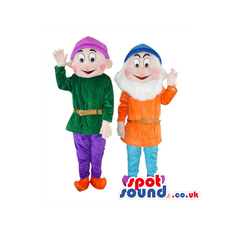 Two Popular Snow White Dwarfs Tale Character Plush Mascots -