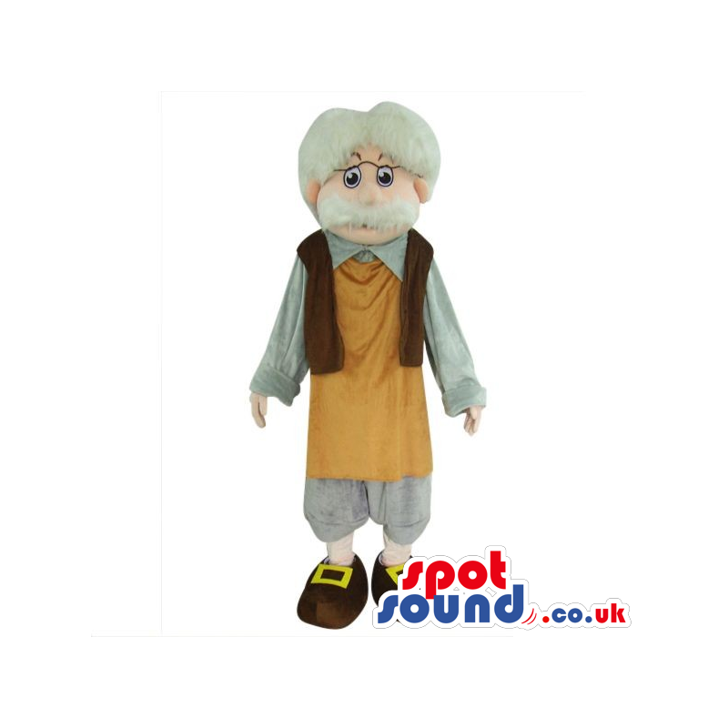 Gepetto Pinocchio Tale Character Plush Mascot With A White