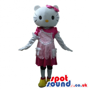 Kitty Cartoon Character Plush Mascot With A Long Dress - Custom