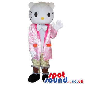 Kitty Boy Character Plush Mascot With A Shinny Suit - Custom