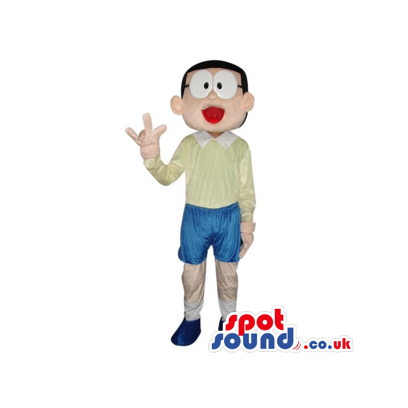 Popular Nobita Character From Doraemon Tv Series Plush Mascot.