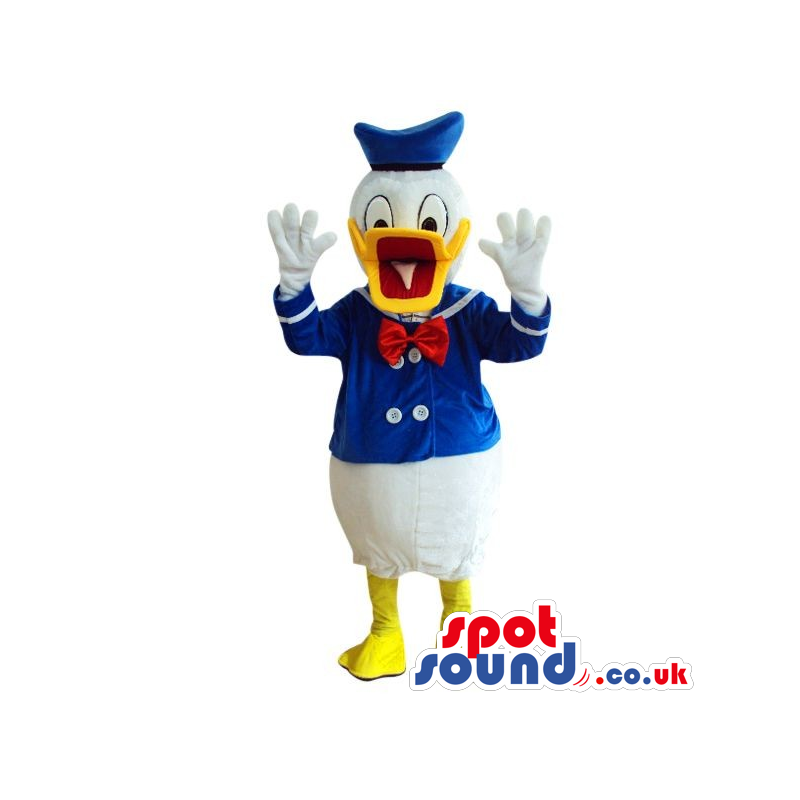 Donald Duck Disney Cartoon Character Plush Mascot With Open