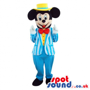 Mickey Mouse Disney Cartoon Character Plush Mascot In A Jacket