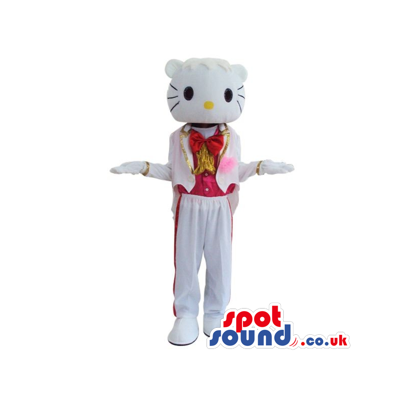 Kitty Boy Character Plush Mascot With A Shinny Tuxedo - Custom