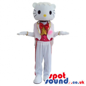 Kitty Boy Character Plush Mascot With A Shinny Tuxedo - Custom