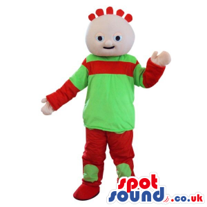Cosmic Boy Plush Mascot Character Wearing Flashy Green Garments