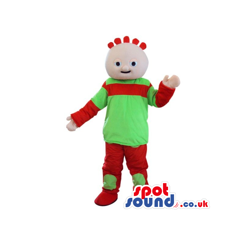 Cosmic Boy Plush Mascot Character Wearing Flashy Green Garments