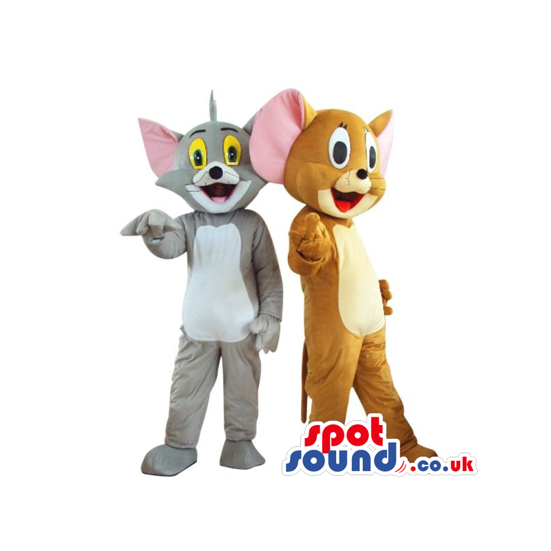 Buy Mascots Costumes in UK - Two Cute Popular Tom And Jerry Cartoon  Characters Plush Mascots Sizes L (175-180CM)