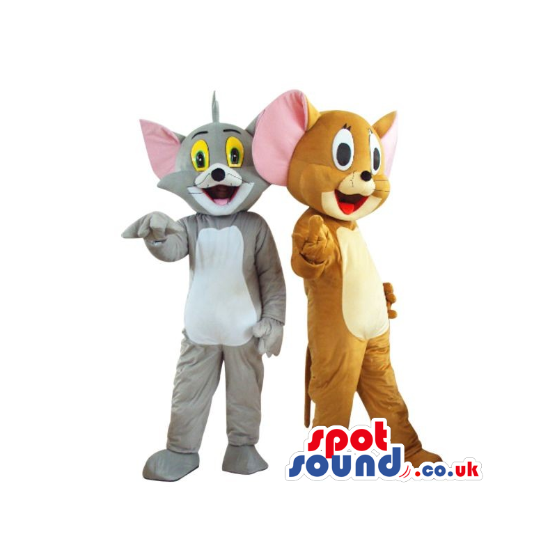 Two Cute Popular Tom And Jerry Cartoon Characters Plush Mascots