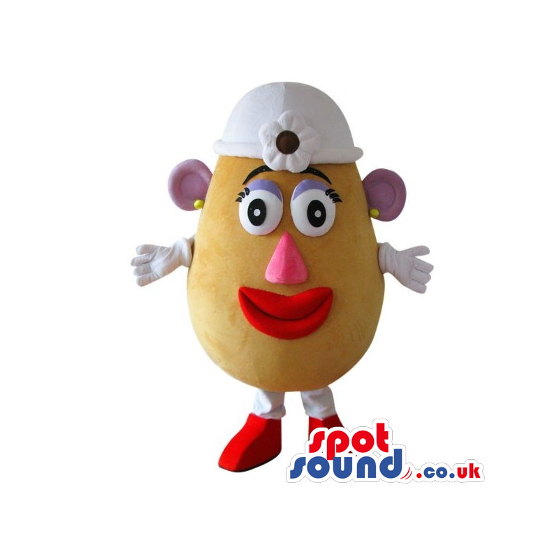 Popular Mr. Potato Lady Toy Character Plush Mascot With Red