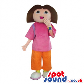 Popular Dora The Explorer Cartoon Character Mascot - Custom