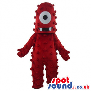 Muno Yo Gabba Gabba Character Red One-Eyed Monster Mascot -