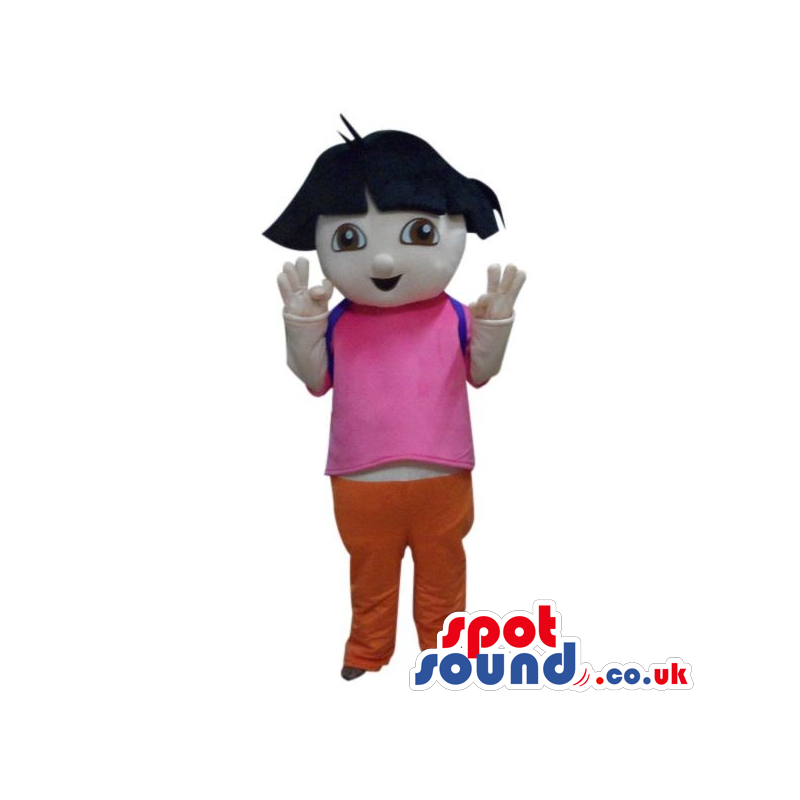 Popular Dora The Explorer Cartoon Character Mascot - Custom