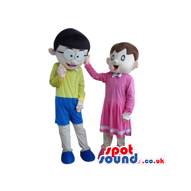 Doraemon Cartoon Couple Plush Mascot: Shizuka And Nobita -