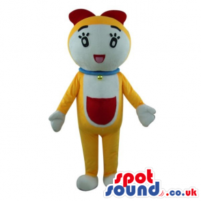Popular Doraemon Cartoon Character Yellow Cat Plush Mascot -