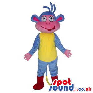 Dora The Explorer Blue Monkey Cartoon Character Masco - Mascots famous characters - MASUK007765 - SpotSound.co.uk