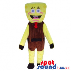 Tall Sponge Bob Square Pants Starfish Character Plush Mascot -