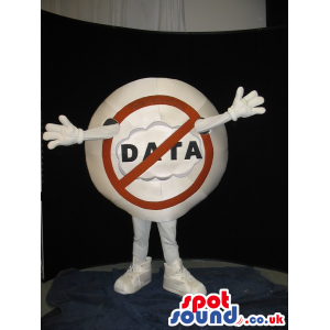 Big Denied Sign Plush Mascot With Arms And No Face - Custom