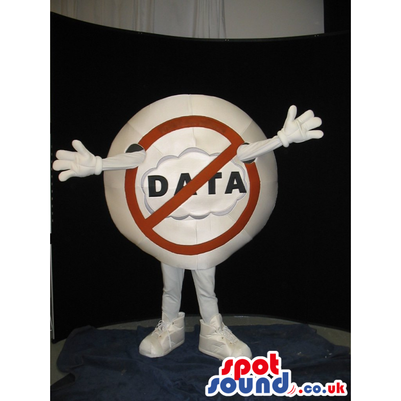 Big Denied Sign Plush Mascot With Arms And No Face - Custom