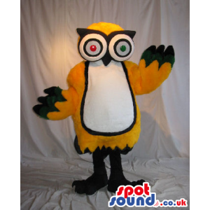 Yellow And White Owl Mascot, A Logo For Tripadvisor Brand Name