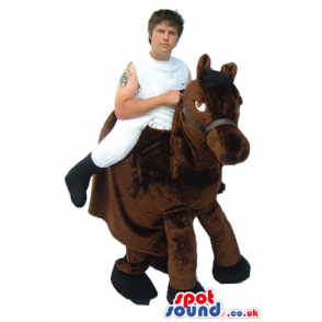 Amazing Brown Horse-Rider Walker Two-In-One Adult Size Costume