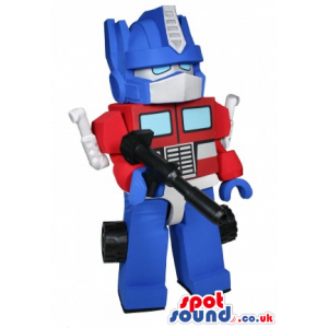 Blue And Red Lego Transformers Character Toy Mascot - Custom