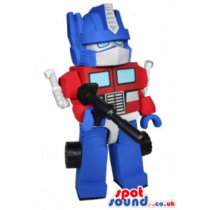 Blue And Red Lego Transformers Character Toy Mascot - Custom