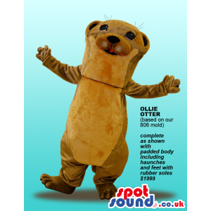 Brown Otter Plush Mascot With A Great Design And A Padded Body