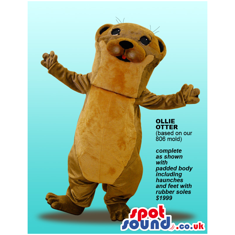 Brown Otter Plush Mascot With A Great Design And A Padded Body