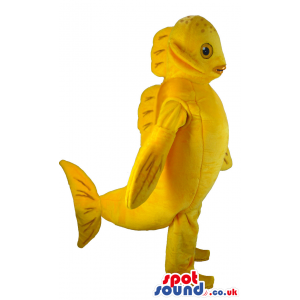 Customizable Yellow Fish Plush Mascot With A Big Tail - Custom