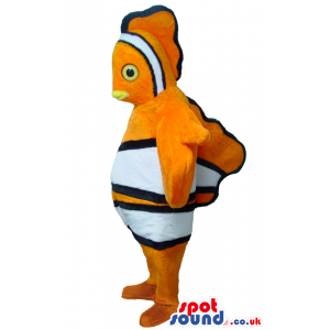 Customizable Orange And White Clown Fish Plush Mascot - Custom