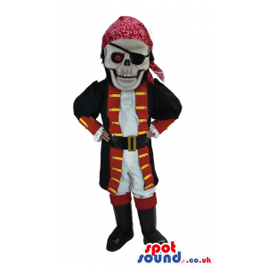 Scary Halloween Skeleton Dead Pirate Character Mascot - Custom