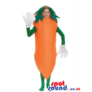 Customizable Big Carrot Vegetable Children Size Costume -