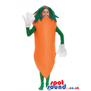 Customizable Big Carrot Vegetable Children Size Costume -