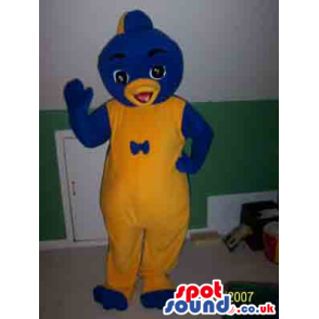 Cute Yellow And Blue Fantasy Penguin Plush Mascot - Custom