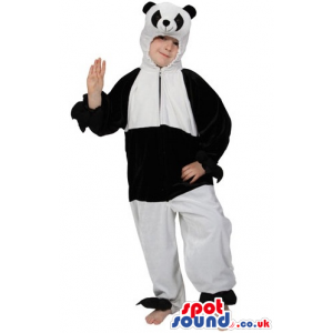 Customizable Big Panda Bear Children Size Costume With Small