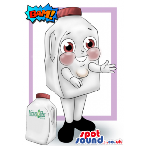 Customizable Bottle Mascot Drawing Design With Text - Custom
