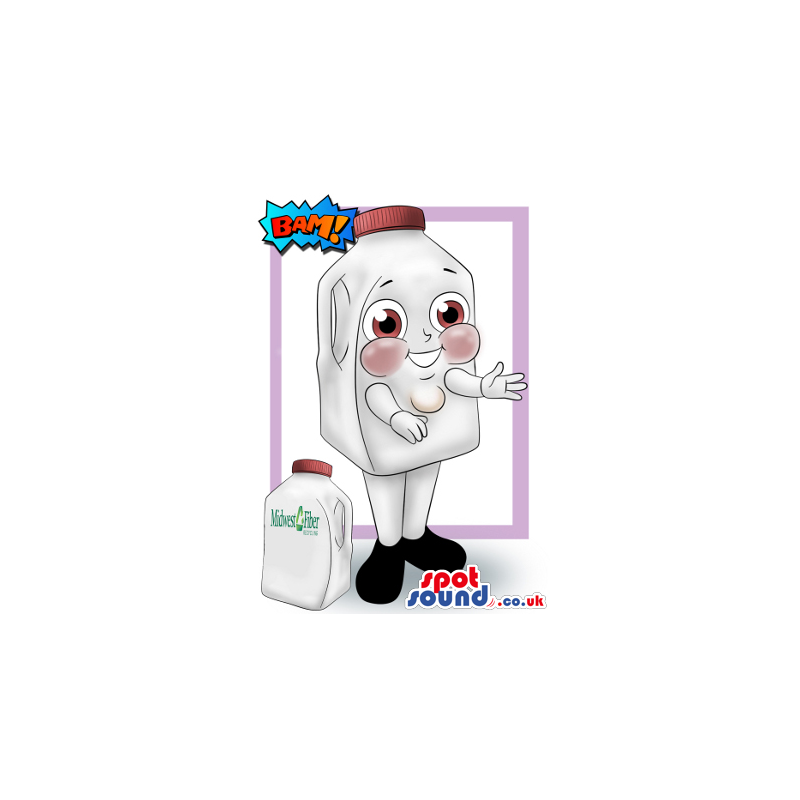 Customizable Bottle Mascot Drawing Design With Text - Custom