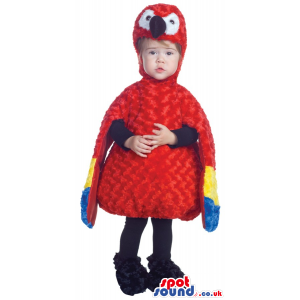 Customizable Red Parrot Children Size Plush Costume - Custom