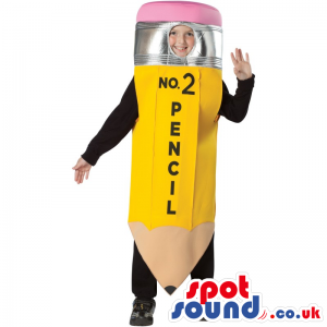 Customizable School Pencil Children Size Plush Costume - Custom