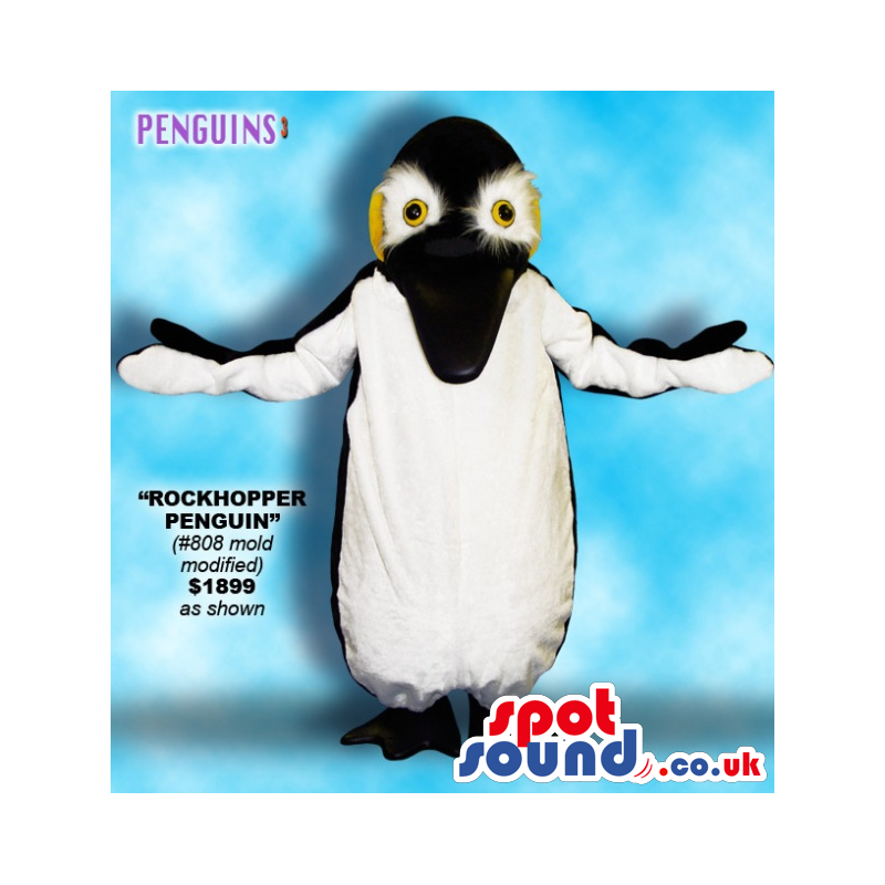 Amazing Hairy Rockhopper Penguin Animal Plush Mascot - Custom
