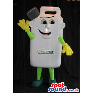 Funny Oil Bottle Mascot With A Brand Name And Logo. - Custom