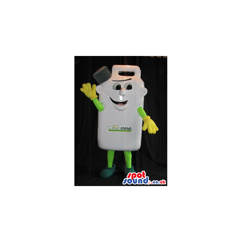 Funny Oil Bottle Mascot With A Brand Name And Logo. - Custom