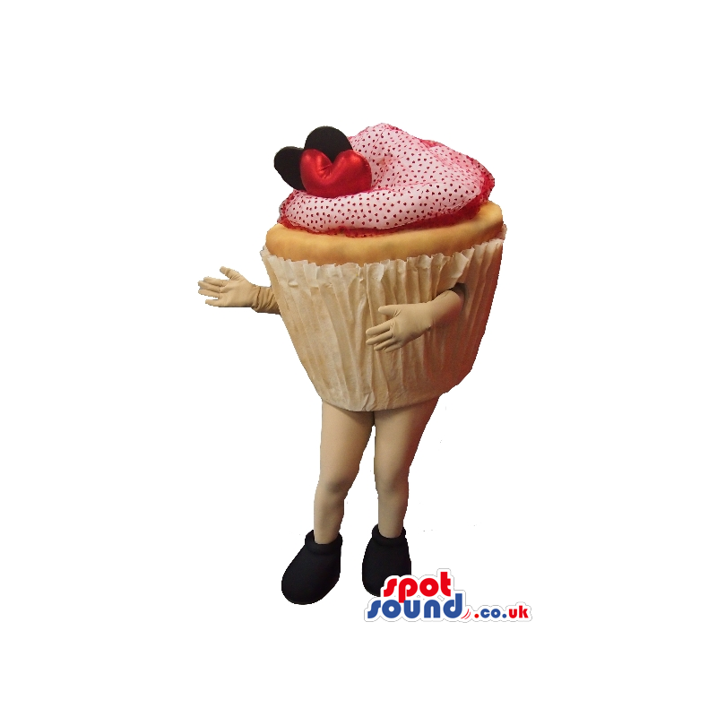 Realistic Sweet Cupcake Or Muffin Big Mascot With No Face -