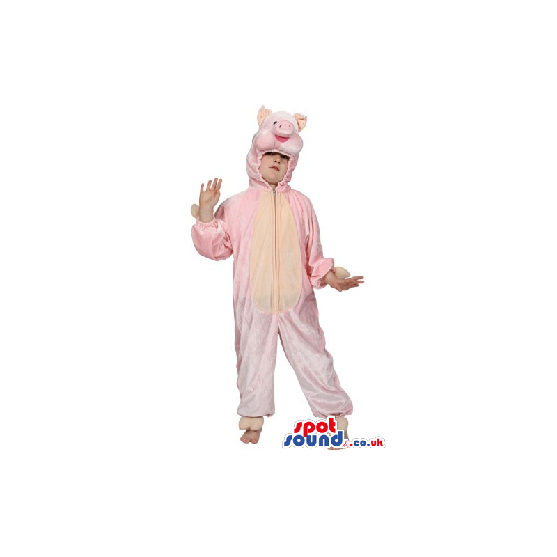 Customizable Pink Pig Adult Size Plush Halloween Costume -